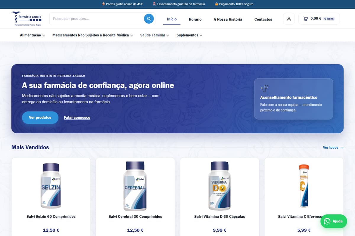 Site — Farmácia Zagalo